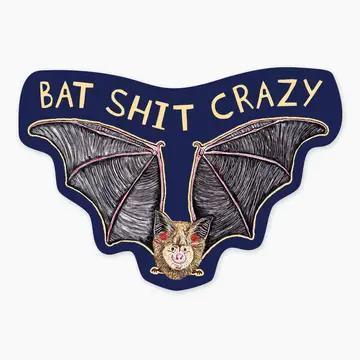 Bat Shit 3" Art Sticker