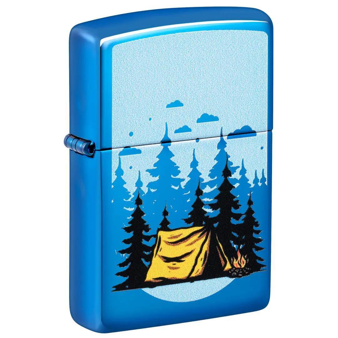 Zippo Forest Flicker High Polish Blue Windproof Lighter