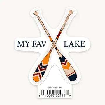 Oars Lake Chelan Name Drop Sticker