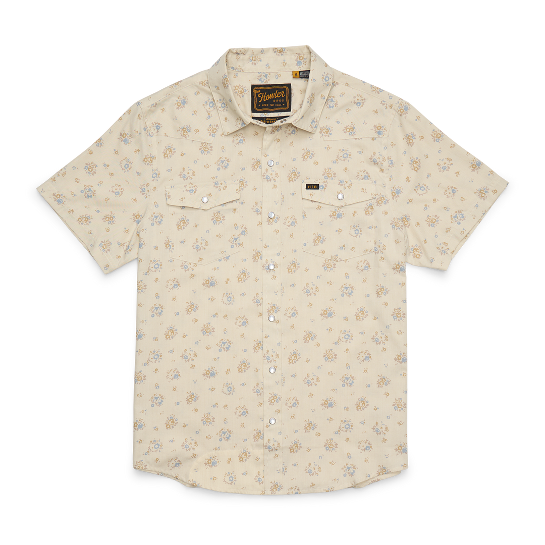 H Bar B Snapshirt - Bouquets : Beige
