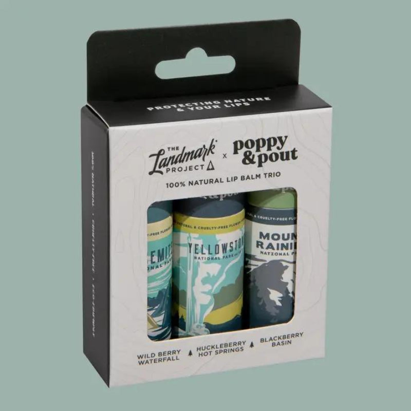 Poppy &amp; Pout x The Landmark Project Mountain Lip Balm Trio - Mountain