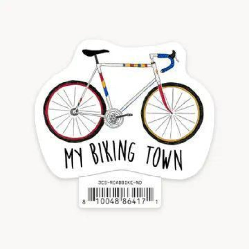 Nice Enough Stickers Road Bike - 3" Name Drop Sticker | Barcoded | Custom, non-returnable item: Leavenworth, WA
