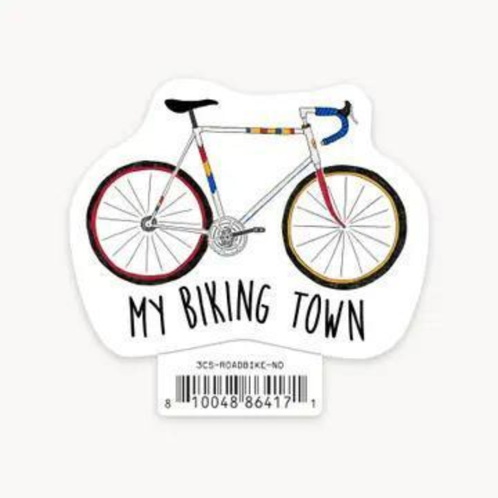 Nice Enough Stickers Road Bike - 3" Name Drop Sticker | Barcoded | Custom, non-returnable item: Leavenworth, WA
