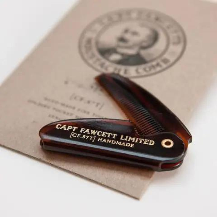 Captain Fawcett Folding Pocket Moustache Comb (CF.87T) 
