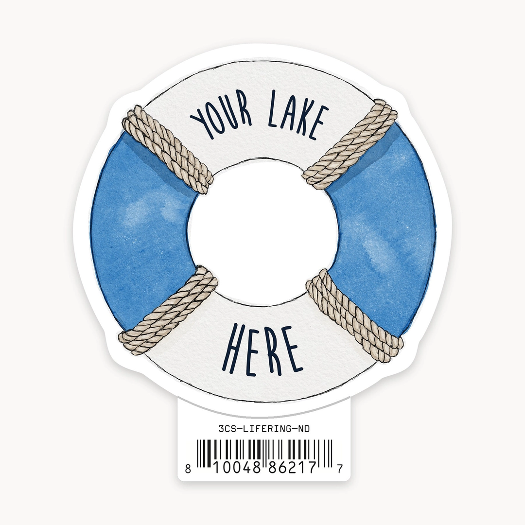 Life Ring - 3" Name Drop Sticker