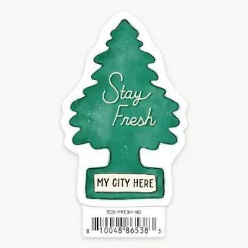 Nice Enough Stickers Fresh - 3" Name Drop Sticker | Barcoded | Custom, non-returnable item: Leavenworth