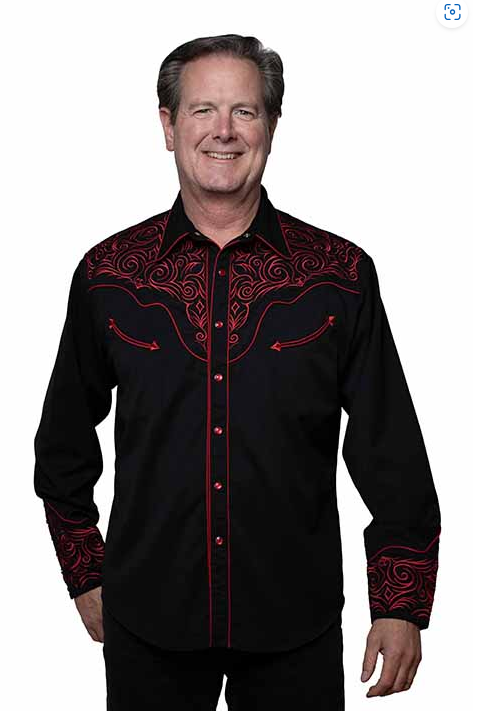 Embroidered Scroll Shirt