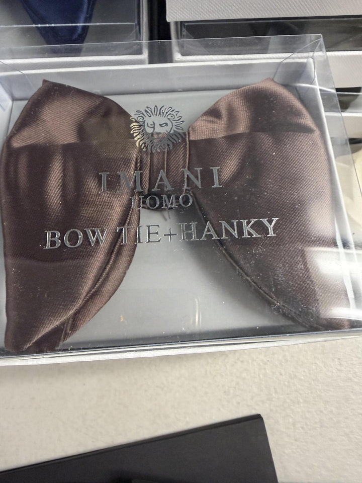 Imani Uomo Tear Drop Butterfly Bowtie w/ Hanky and Box