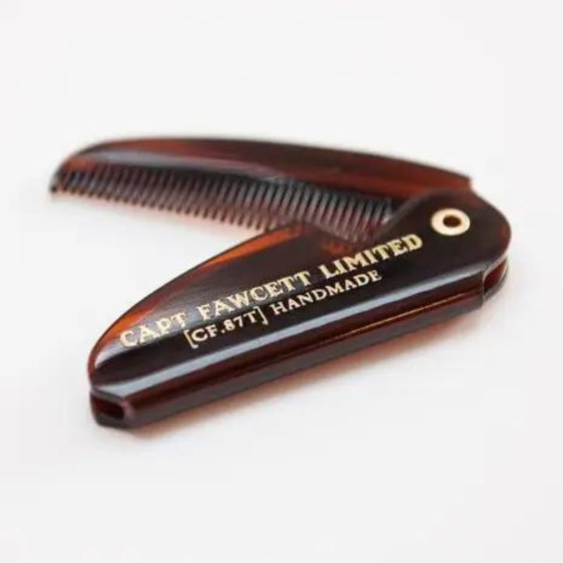 Captain Fawcett Folding Pocket Moustache Comb (CF.87T) 