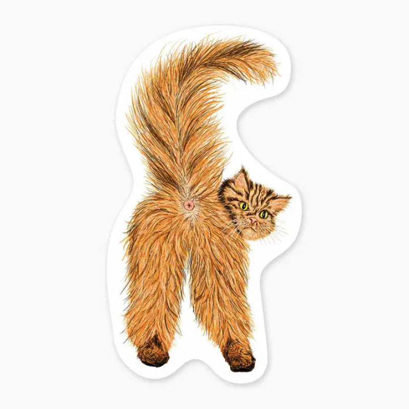 Nice Enough Sticker Cat Butt 3" Art Sticker