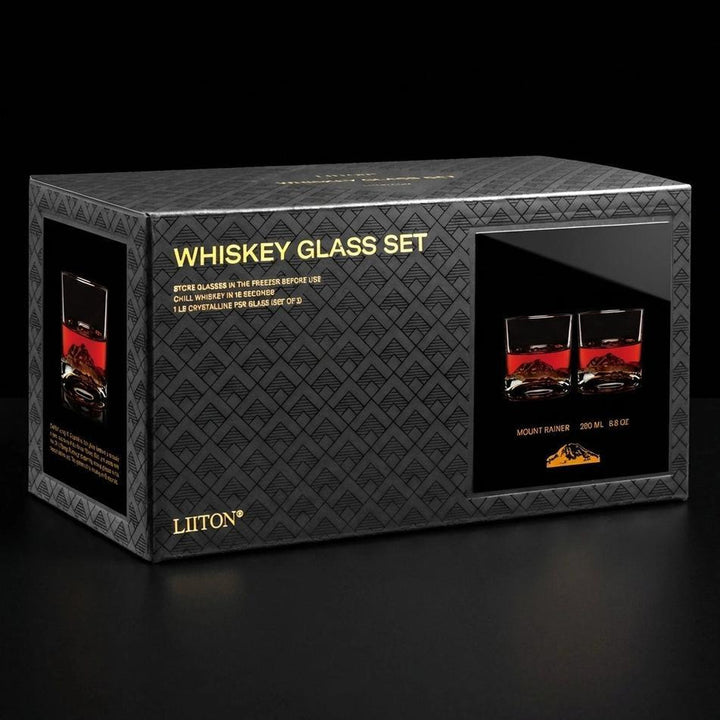 LIITON Liiton Mount Rainier Crystal Whiskey Glass Set of 2