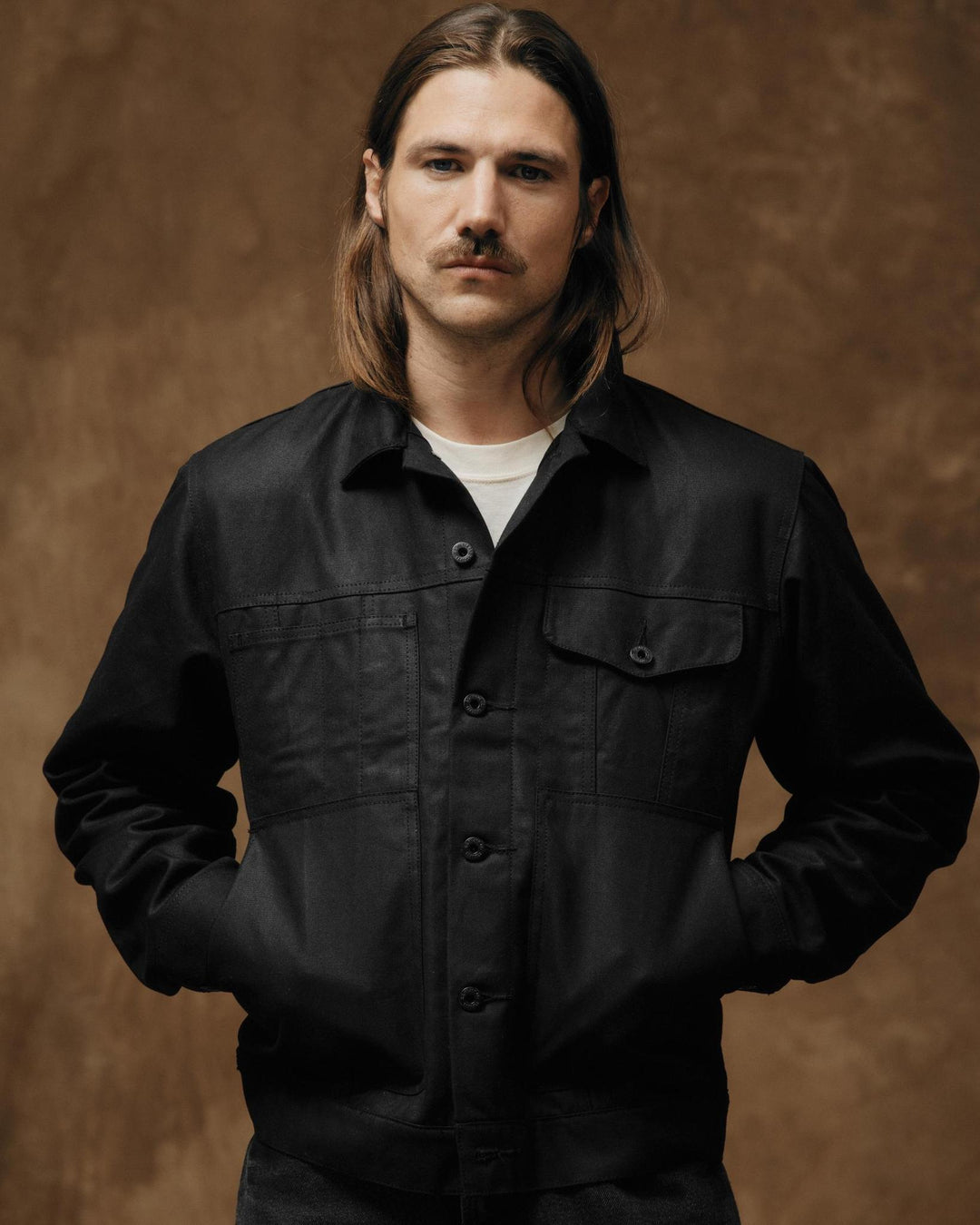 Tin Cloth Short Lined Cruiser Jacket - Black