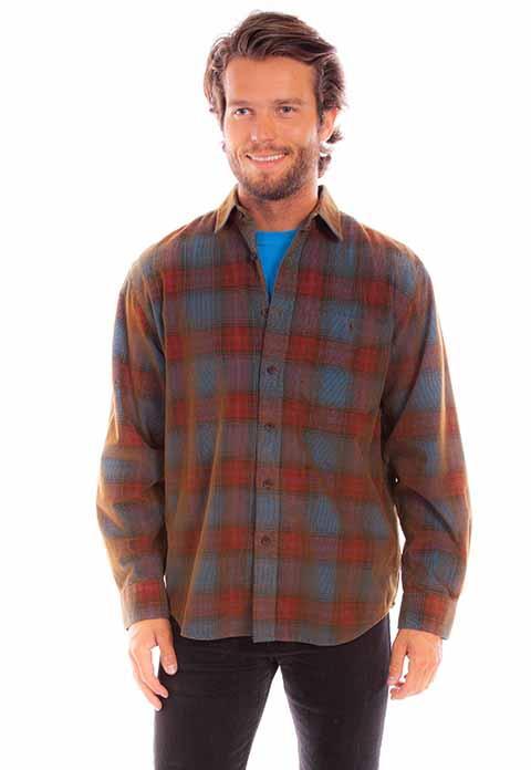 Scully Farthest Point Y/D Corduroy Plaid Shirt