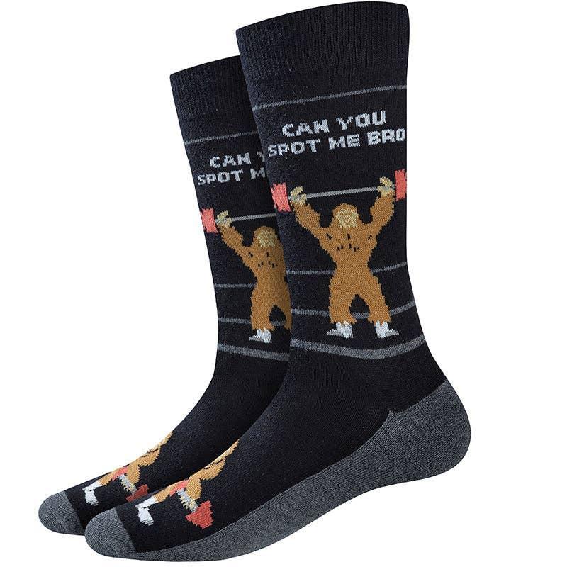Spot Me Bigfoot Socks Black