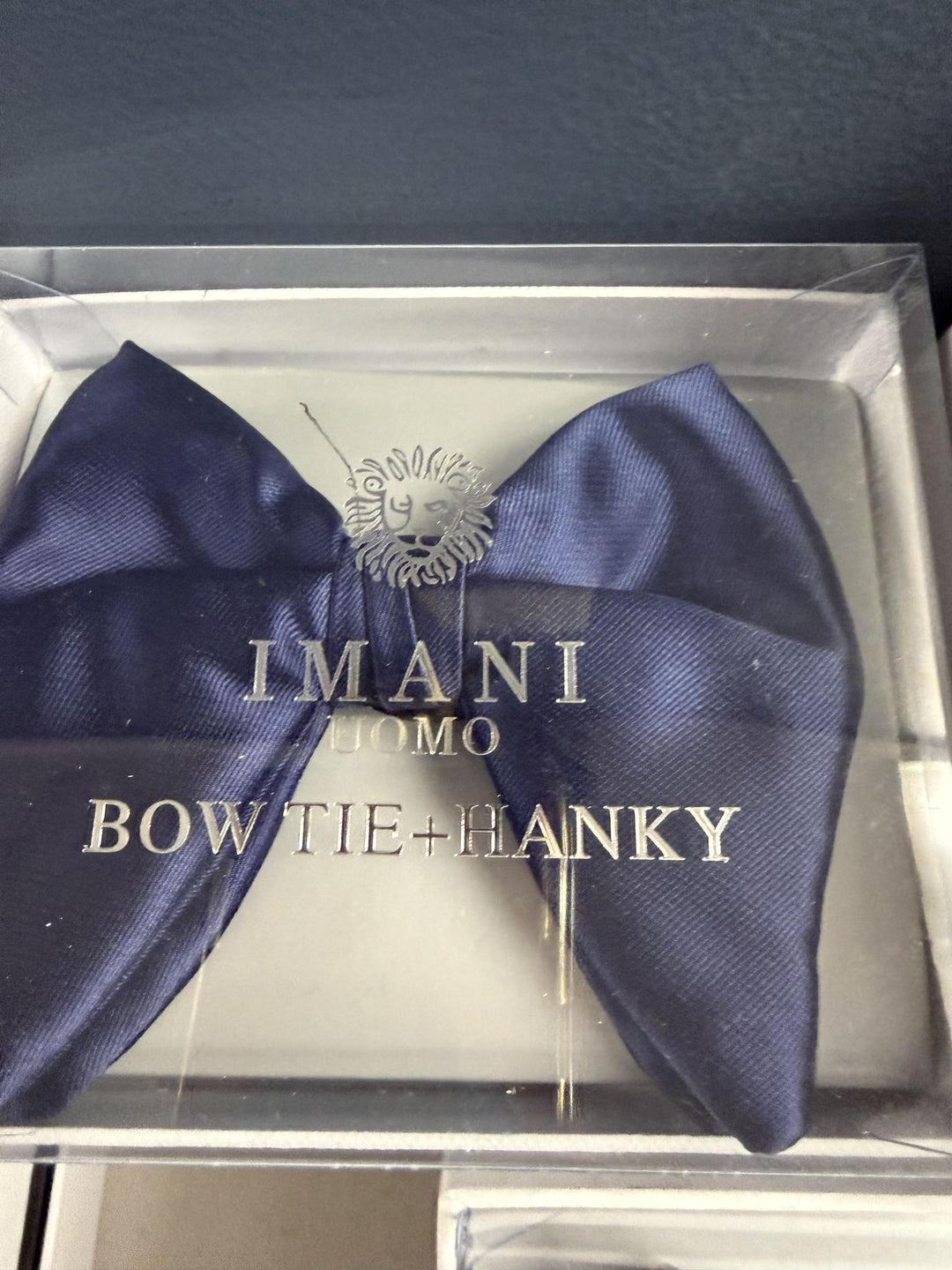 Imani Uomo Tear Drop Butterfly Bowtie w/ Hanky and Box