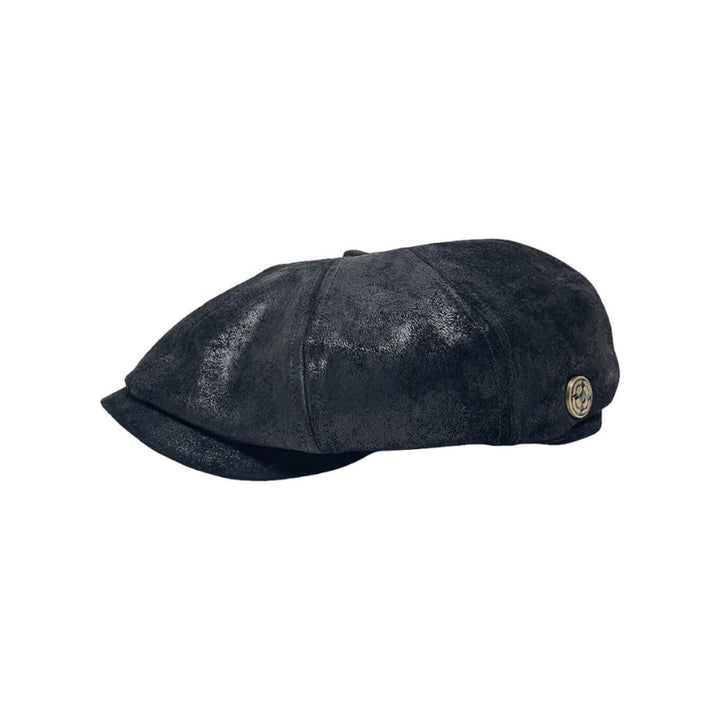 American Hat Makers Bourbon St Genuine Leather Newsboy Cap
