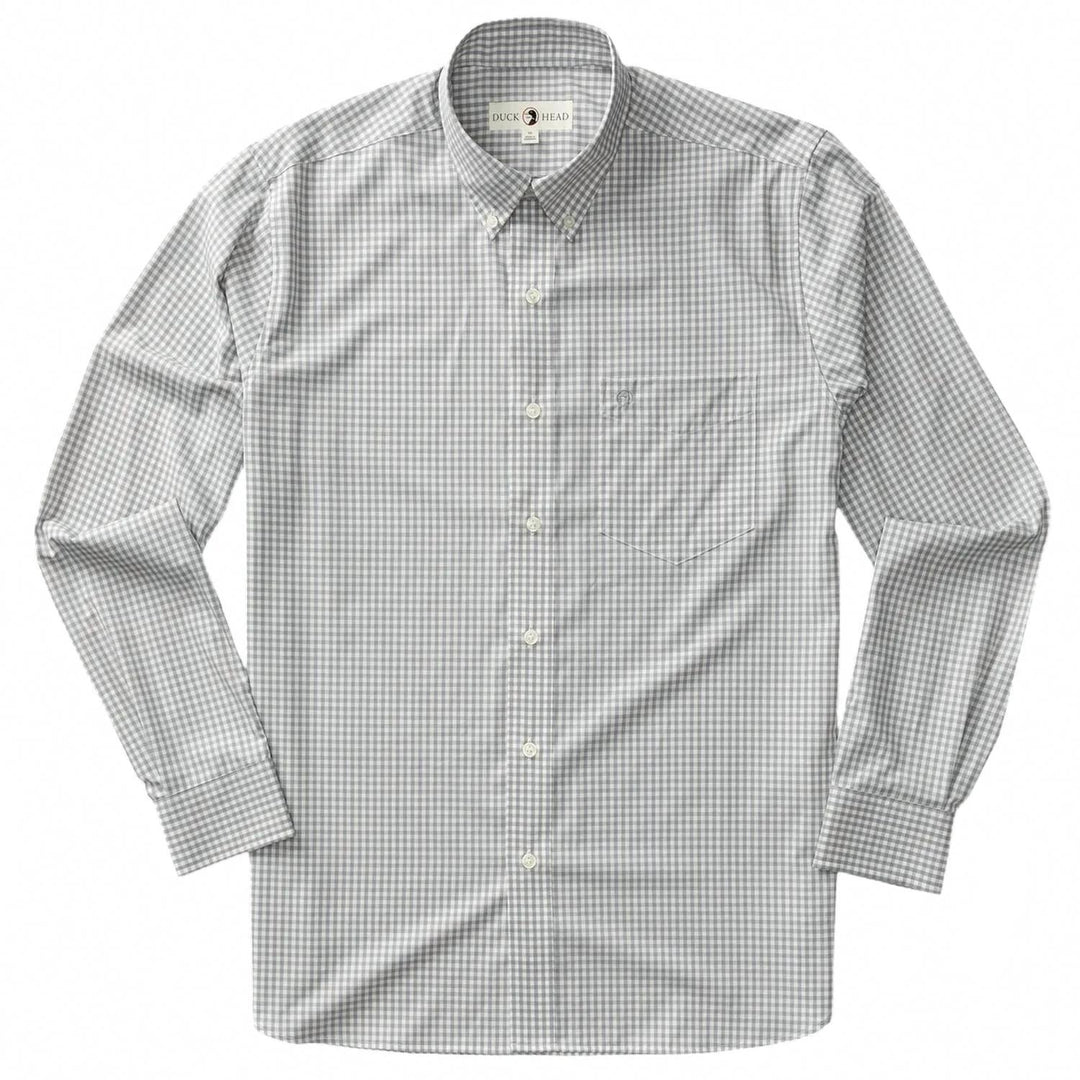 Duckhead LS Walton Performance Gingham Shirt - Ultimate Grey