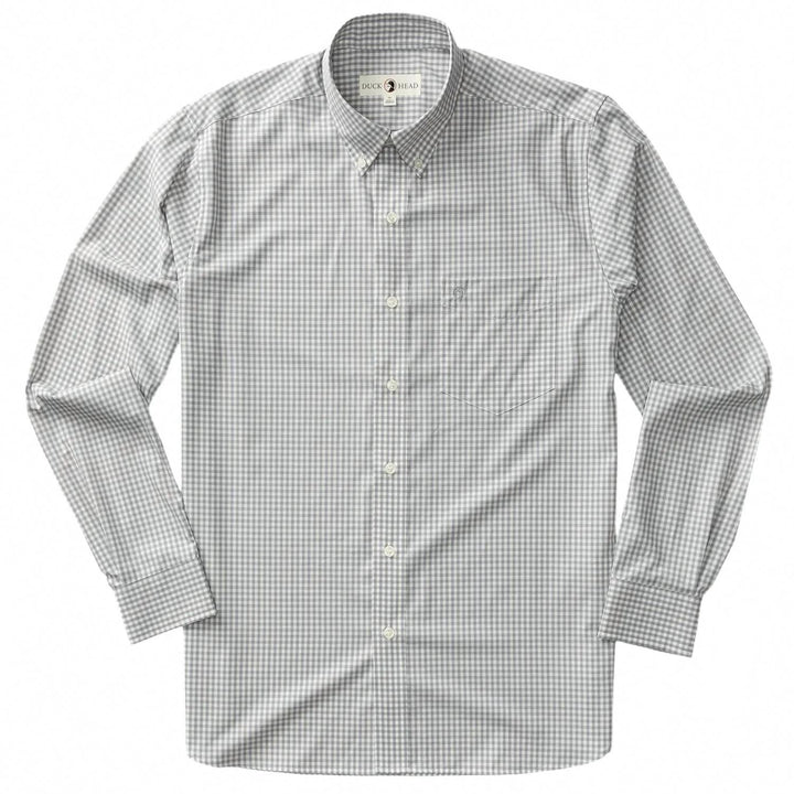 Duckhead LS Walton Performance Gingham Shirt - Ultimate Grey