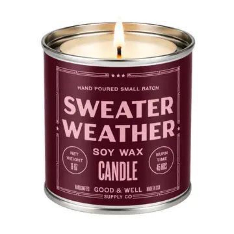 Good & Well Supply Co. Sweater Weather Soy Candle - Holiday Collection | 1/2 Pint