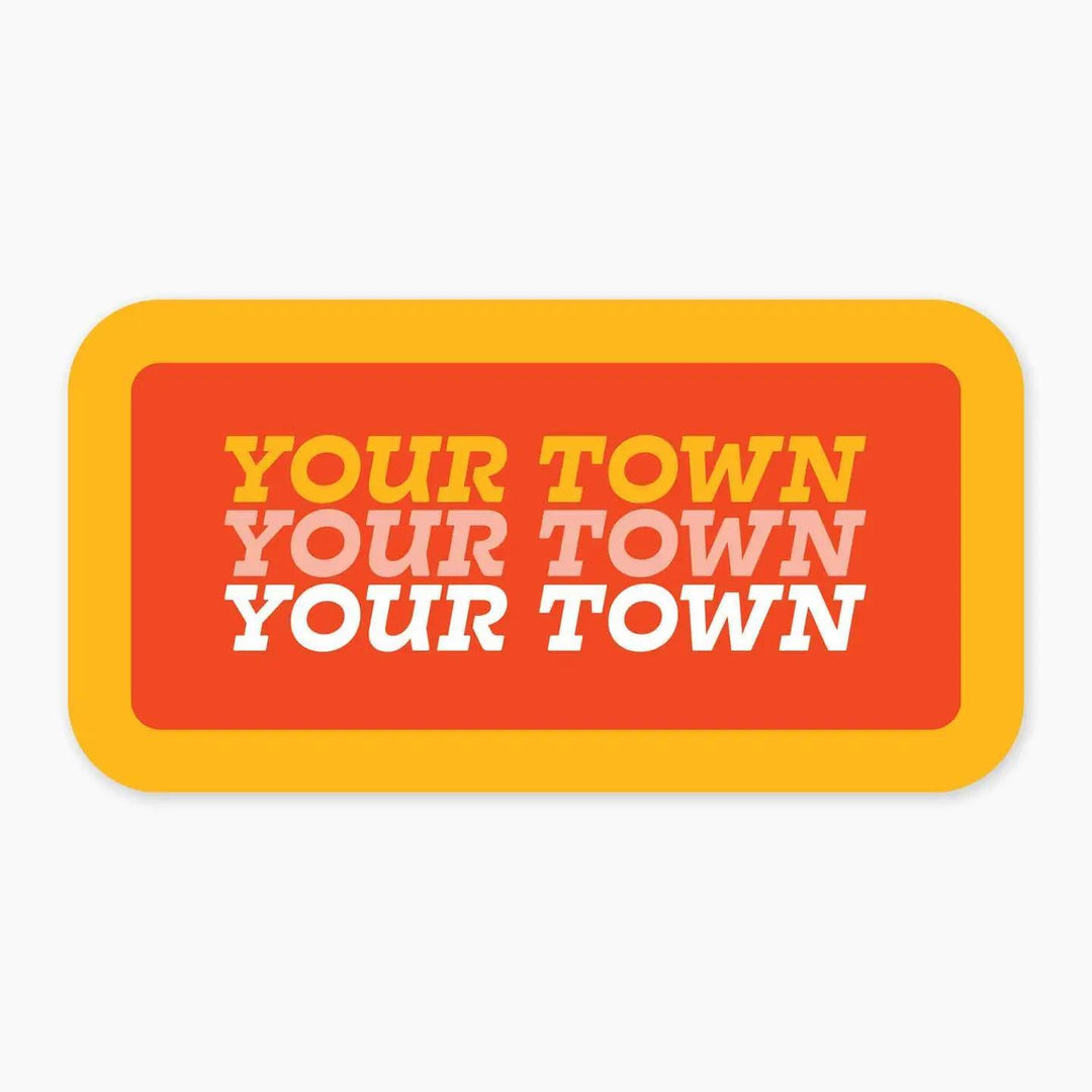 Your Town Lake Chelan Name Drop Sticker