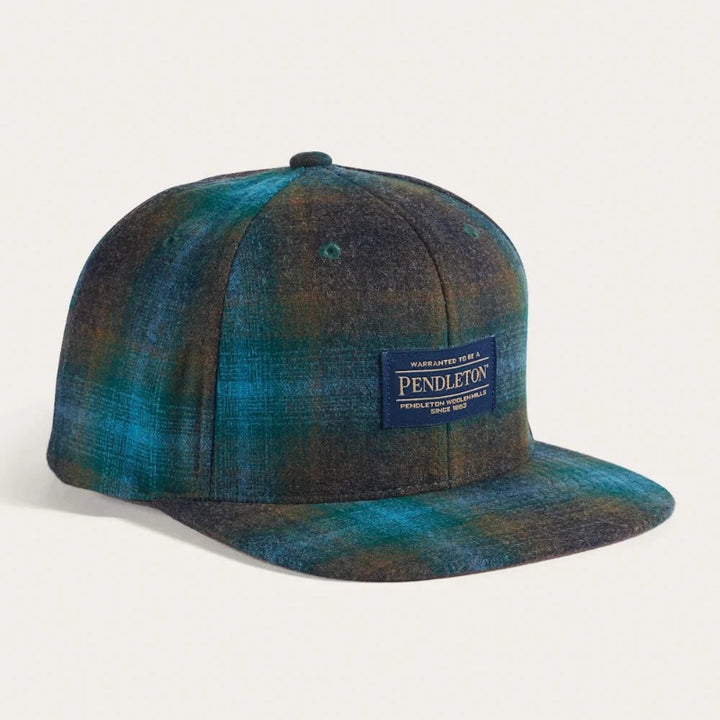 Pendleton Plaid Flat Brim Hat 