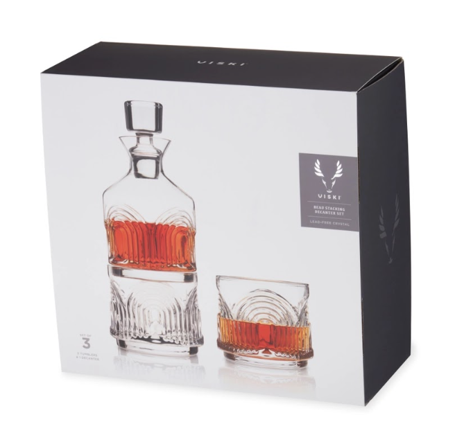 Viski Stacking Decanter and Glasses Set Deco Beau