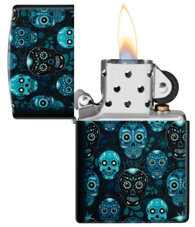 Zippo Sugar Skulls Glow in the Dark Matte Windproof Lighter