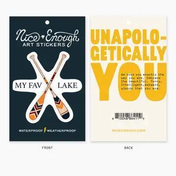 Oars Lake Chelan Name Drop Sticker