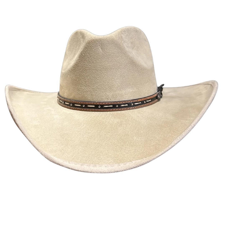 American Hat Makers New Cowboy Faux Suede Hat - Style Ace High | Cream
