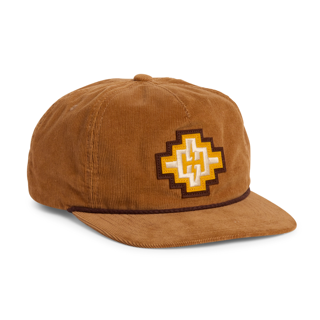 Howler Brothers Unstructured Snapback Hat – H Bolt Motif, Tan Corduroy