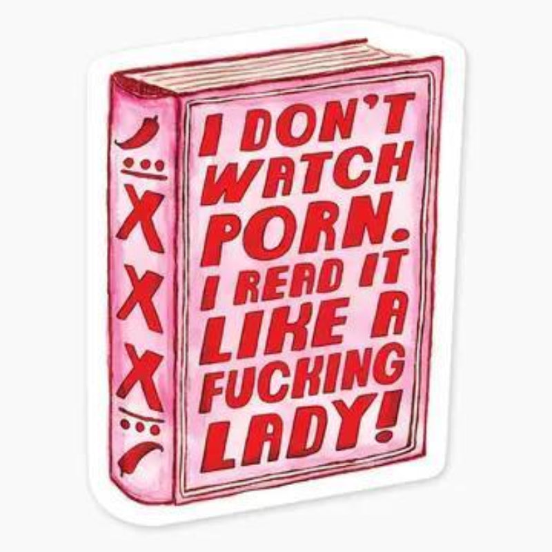 Nice Enough Sticker Lady Porn 3" Art Sticker
