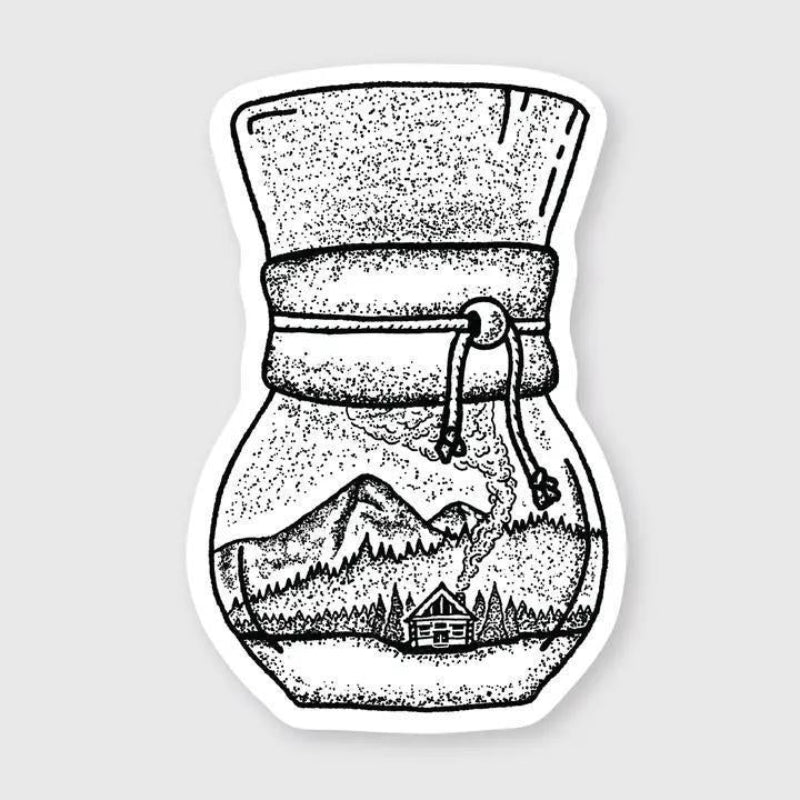 Pike Street Press Chemex Cabin Sticker