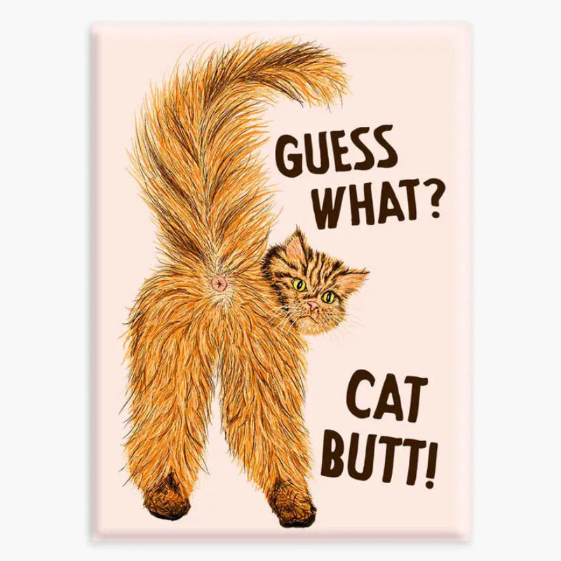Nice Enough Sticker Cat Butt Magnet