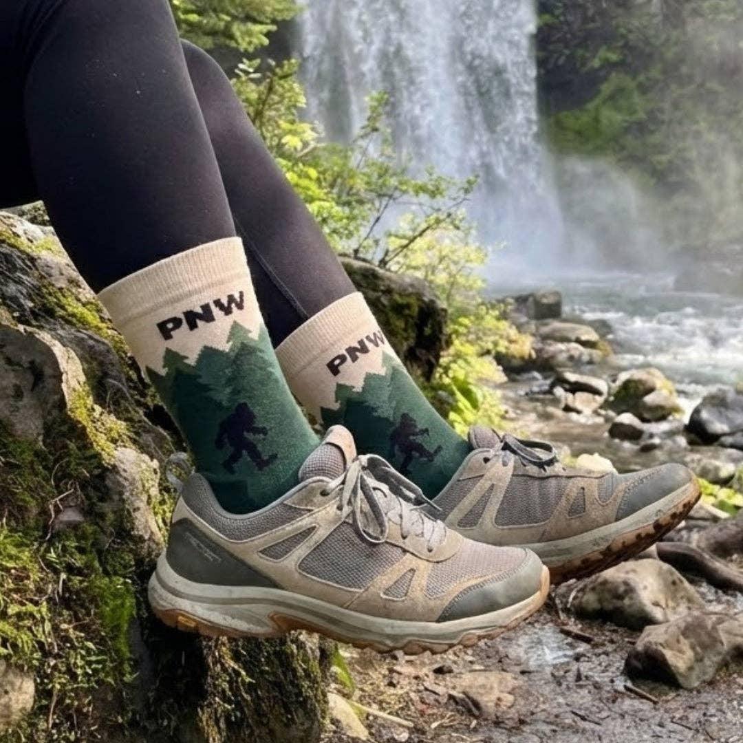 PNW Bigfoot Socks Forest Green