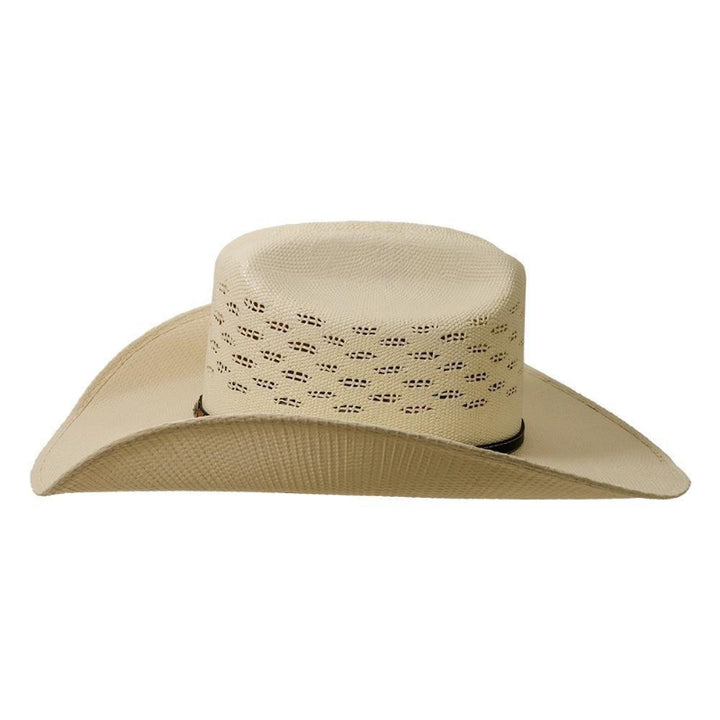 American Hat Makers New Western Cowboy Straw Hat - Style Coyote - Side  View