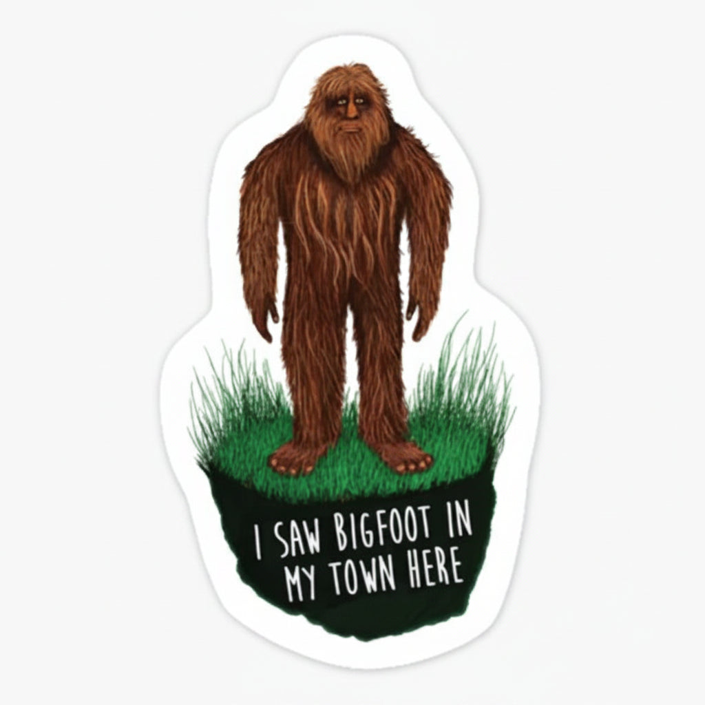 Saw Bigfoot Lake Chelan Name Drop Sticker
