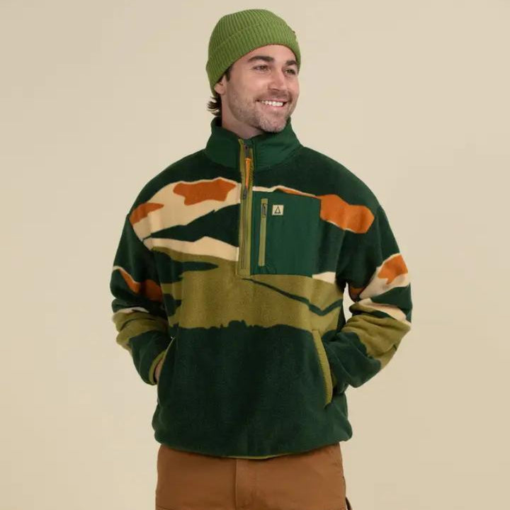 The Landmark Project Trailhead Unisex Half Zip Fleece - Front View