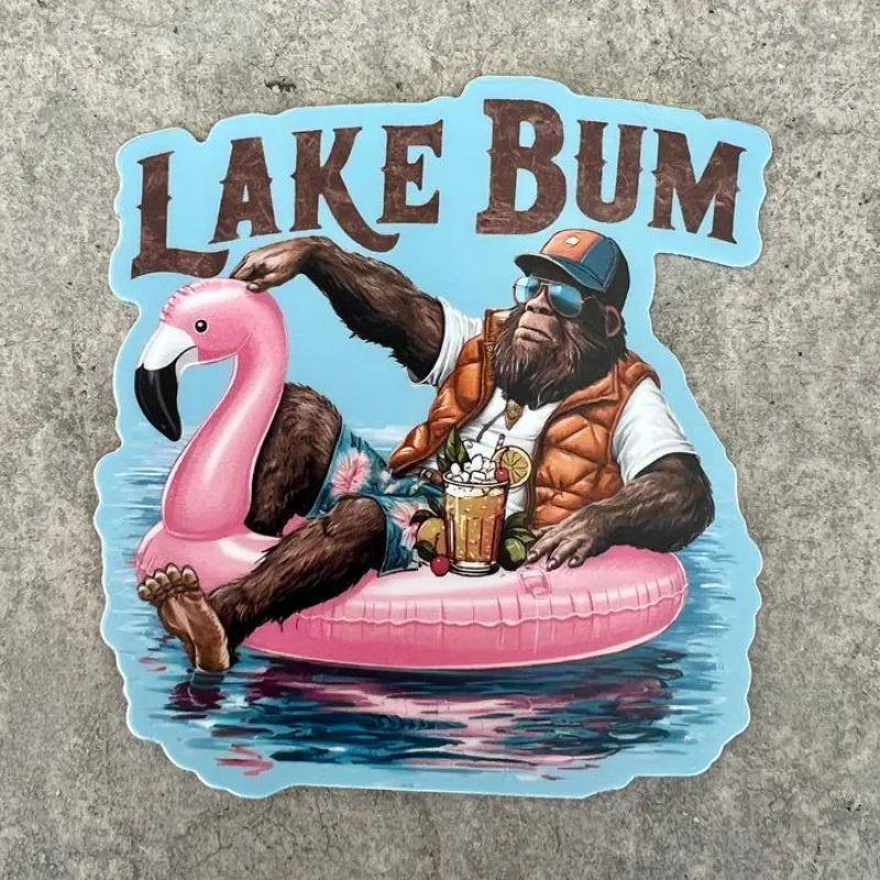208 Tees Bigfoot Sticker - Outdoor Use - Pool Floatie | 3-3.5 inches