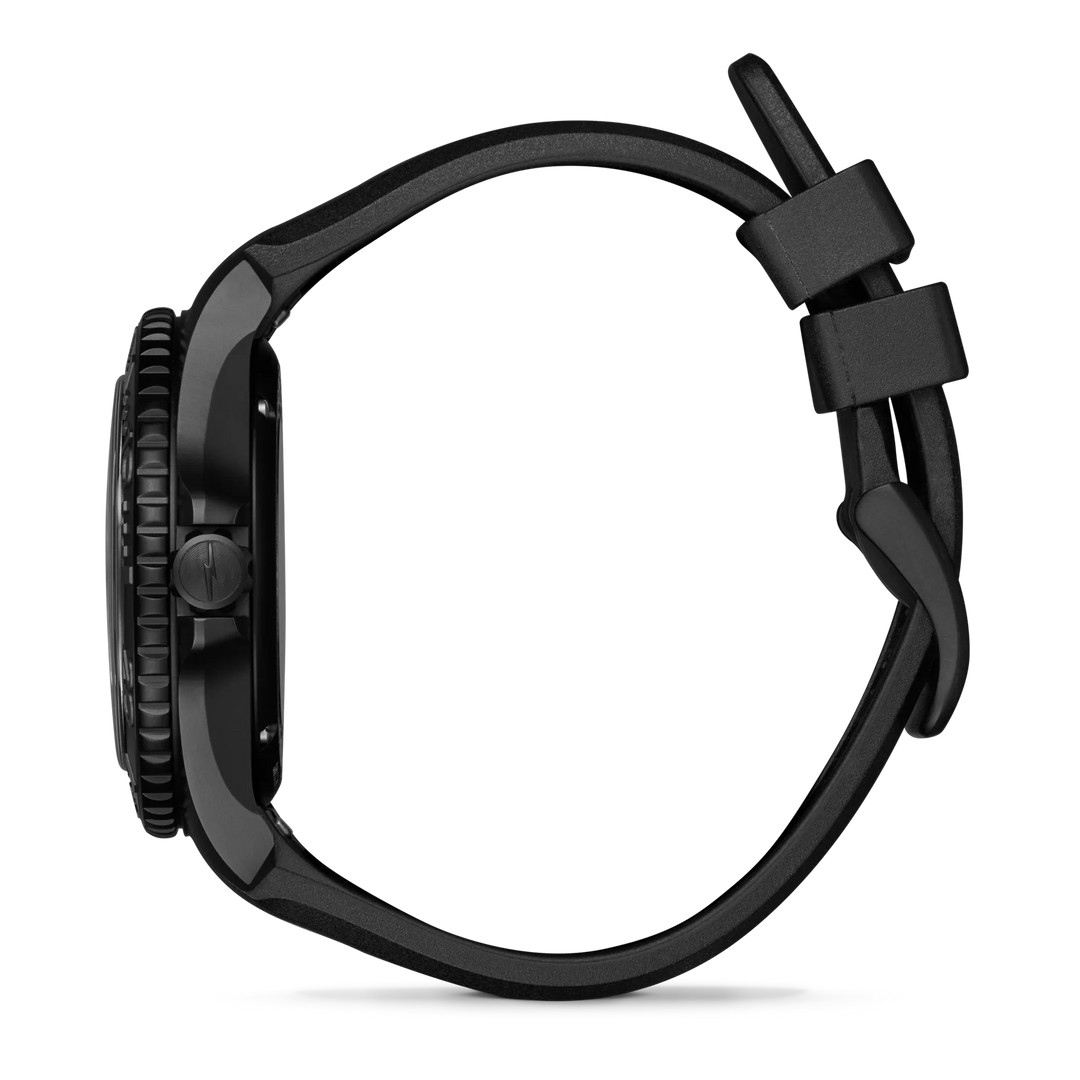 Gift Set - 43mm Ceramic Monster Watch, Black Rubber Strap