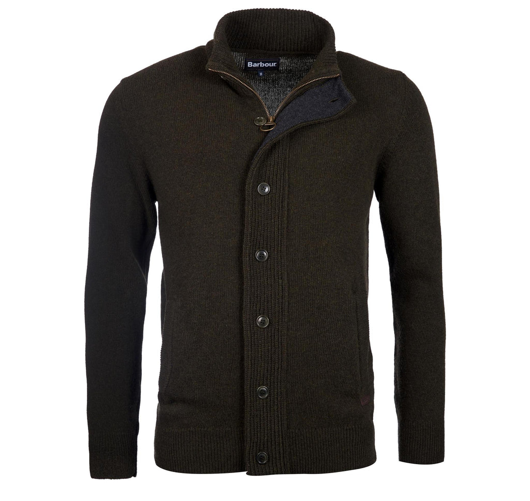 Barbour Essential Patch Zip Through Knitted Jumper