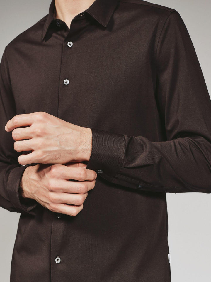7 Diamonds Girona Long Sleeve Shirt Walnut