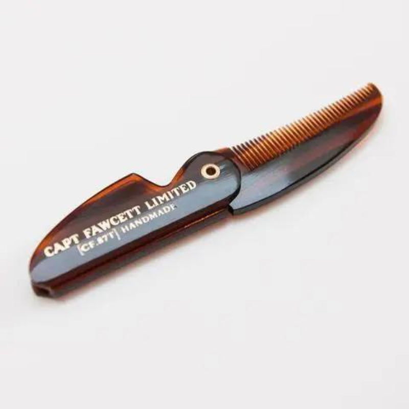 Captain Fawcett Folding Pocket Moustache Comb (CF.87T) 