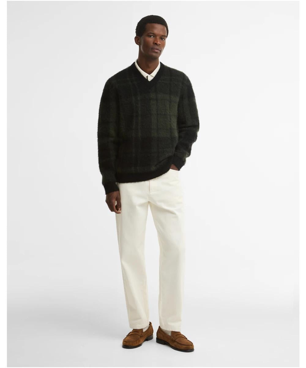 Barbour Hunham Tartan N-Neck Knitted Jumper