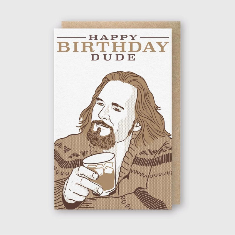 Pike Street Press Letterpress Birthday Greeting Card – Happy Birthday Dude |
5.33x 3.45