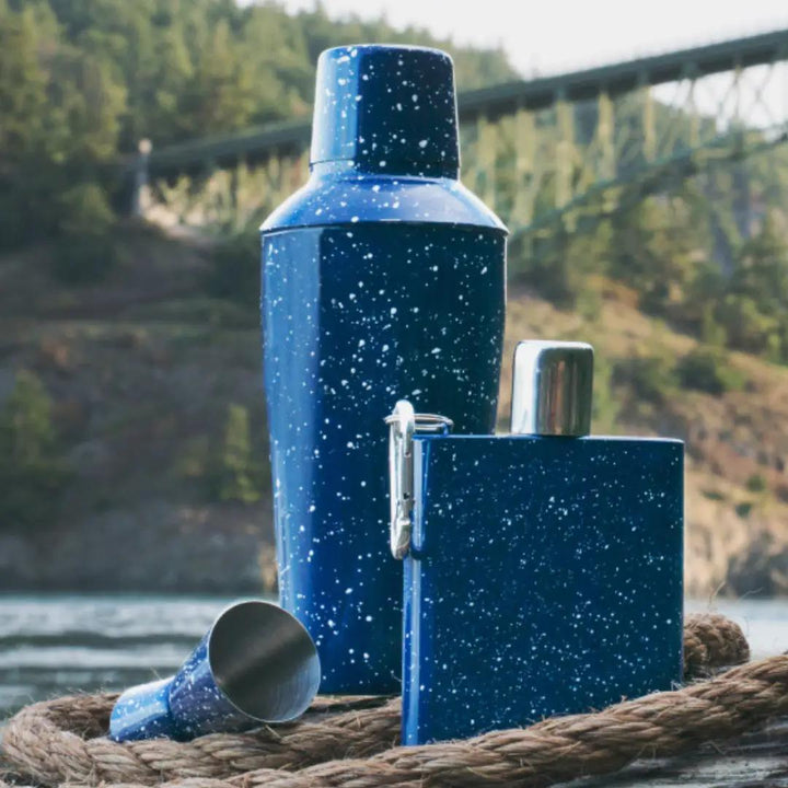 Foster &amp; Rye Enamel Carabiner Camping Flask