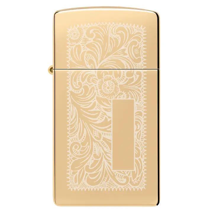 Zippo Slim® High Polish Brass Venetian® Windproof Lighter