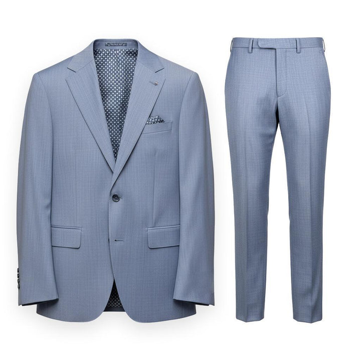 Giles &amp; Jasper Blue Herringbone Suit