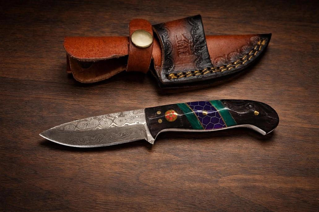 Titan Hand-Forged Damascus Drop Point Outdoor Utility Tool