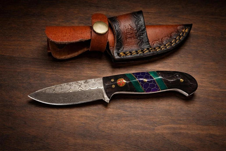 Titan Hand-Forged Damascus Drop Point Outdoor Utility Tool