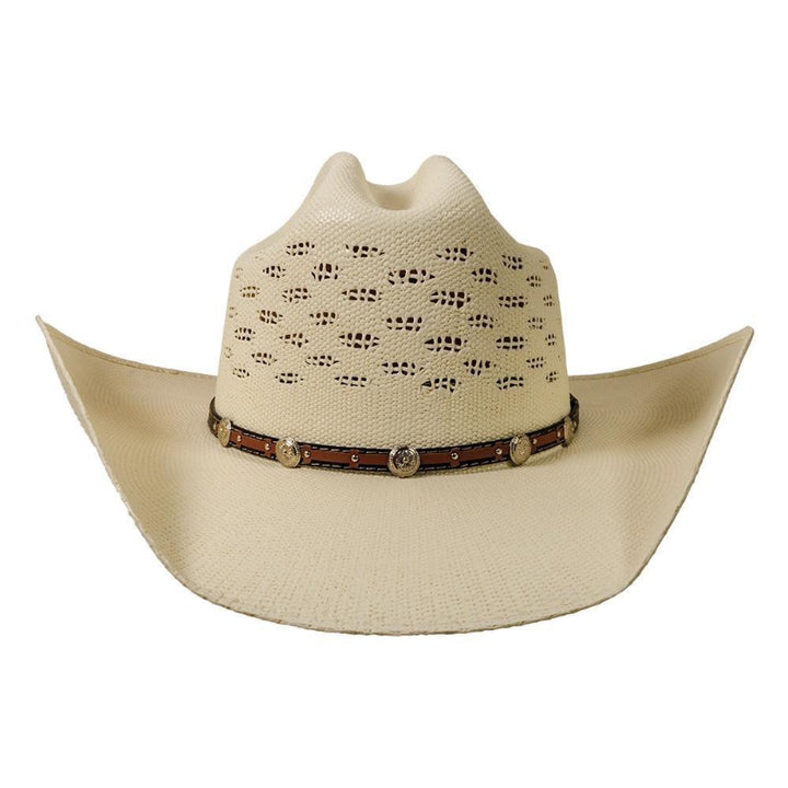American Hat Makers New Western Cowboy Straw Hat - Style Coyote - Front View